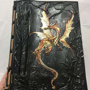 Dragon Molded Note Book with Pen